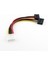 1x Ide Molex 4 Pin Erkek Çift Sata 15 Pin Dişi Ata Y Splitter HDD Güç Konektörü Adaptör Kablosu 18 cm (Yurt Dışından) 2