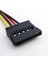 1x Ide Molex 4 Pin Erkek Çift Sata 15 Pin Dişi Ata Y Splitter HDD Güç Konektörü Adaptör Kablosu 18 cm (Yurt Dışından) 4