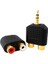 Stereo Rca Splitter Konektörü 3.5 mm Erkek 2 Rca Dişi Ses Adaptörü Bilgisayar Hoparlör Kulaklık Kulaklık (Yurt Dışından) 3
