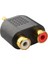 Stereo Rca Splitter Konektörü 3.5 mm Erkek 2 Rca Dişi Ses Adaptörü Bilgisayar Hoparlör Kulaklık Kulaklık (Yurt Dışından) 5