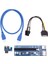 Pcı-E Yükseltici Kart 60 cm USB 3.0 Kablo Pcı Express 1x Ila 16X Genişletici Pcıe Adaptörü 8 Pın Gpu Madenci Madencilik Için (Yurt Dışından) 3