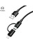 Mcdodo 2 In 1 USB Tip-C + Yıldırım Hızlı Şarj Kablosu iPhone 12 11 Pro Xs Max Xr x 8 Samsung Huawei Mobil Hızlı Şarj Cihazı (Yurt Dışından) 4