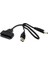 2 Bağlantı Noktası Siyah USB 2.0 - Sata 22 Pin 7+15 Pin Adaptör Kablosu, 2.5 Için (Yurt Dışından) 4