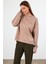 Kadın Mary Vizon Bisiklet Yaka Yumuşak Dokulu Basic Sweatshirt (Cupro) 1