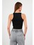 Kadın Sandra Siyah Halter Top Crop Atlet 4
