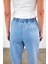 Kadın Marla Sky Blue Yüksek Bel Slouchy Jogger Pantolon 4