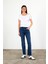 Kadın Gabriel Dark Blue Straight Fit Jean Pantolon (Lyocell) 1