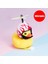 Kırmızı Alev Işık Stili Küçük Sarı Bisiklet Ördeği Bisiklet Zili Aydınlıknormal Airscrew Kask Binme Bisiklet Işıkları Horn Duck Ducky Dicycle Rüzgar Motoru (Yurt Dışından) 1