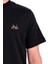 Ağır Kumaş Regular Fit Tshirt - Bej Nakışlı Basic Siyah Tişört 1