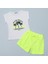 Kız Çocuk Kısa Kol Tişört & Şort Takım - 25079 - Neon Sarı 1