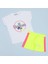 Kız Çocuk Kısa Kol Tişört & Şort Takım - 21917 - Neon Sarı 1