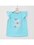 Kız Çocuk Kısa Kol Tişört - 32422 - Turkuaz 1