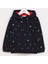 Erkek Çocuk Desenli Kapüşonlu Lacivert Sweatshirt - 15563 - Lacivert 1