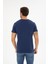 Erkek Lacivert Bisiklet Yaka Pamuklu Relaxed Fit T-Shirt 5