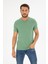Erkek Çağla Yeşili Bisiklet Yaka Pamuklu Relaxed Fit T-Shirt 3
