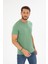 Erkek Çağla Yeşili Bisiklet Yaka Pamuklu Relaxed Fit T-Shirt 4
