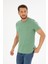 Erkek Çağla Yeşili Bisiklet Yaka Pamuklu Relaxed Fit T-Shirt 5