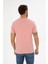 Erkek Pudra Bisiklet Yaka Pamuklu Relaxed Fit T-Shirt 4