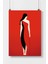 Postercity Minimal Arkadan Görünen Kadın Sanat Poster Çerçevesiz Parlak Kağıt 1