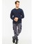 Sweatshirt Bisiklet Yaka Içi Polarlı 3 Iplik Pamuklu Normal Kesim Erkek Lacivert 3