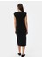 Midi Bodycon Elbise Kısa Kollu Bisiklet Yaka Fitilli 4