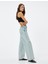 Düz Düşük Bel Kot Pantolon Yıpratılmış Cepli - Loose Straight Jeans 1