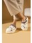 Yüksek Taban Jibbitzli Eva Comfort Kadın Sandalet DNZ224-24KREM Vizon 2