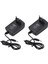 2x Ab Tak Ac 100-240V - Dc 5V 2A Adaptör Dönüştürücü Şarj Cihazı 3.5mm Siyah (Yurt Dışından) 2