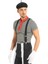 Siyah Stil Xxl Erkek Yetişkinler Fransız Mime Sanatçısı Sirk Sirk Ustası Cosplay Kostüm Kıyafet Bere Eşarp ile Çizgili T-Shirt Askı Eldiven Setleri (Yurt Dışından) 2