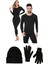 Belifanti Collection Unisex Termal Içlik Alt Üst Takım Örme Bere Örme Eldiven Set Siyah 1