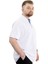Mode Xl Battal Beden Erkek Tshirt Polo Yaka Cepli Klasik Pike 20552 Beyaz 3