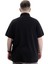 Battal Beden Erkek Tshirt Polo Yaka Cepli Klasik Pike 20552 Siyah 4