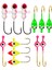 Nxfdsıoz 12 Adet Balık Yalancı Yem Kafa Kanca Seti Balıkçılık Lures Jig Kafa Yem Yumuşak Solucan Karides Lures Tatlı Su Tuzlu Su Balıkçılık (Yurt Dışından) 1