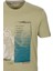 Erkek Tişört Bisiklet Yaka Olive Pamuk Slim Fit Baskılı T-Shirt Ncs Jeans 1209 4