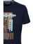 Erkek Tişört Bisiklet Yaka Lacivert Pamuk Slim Fit Baskılı T-Shirt Ncs Jeans 1228 2