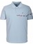 Erkek Polo Yaka Tişört Mavi Pamuk Slim Fit Ribanalı Kol Nakışlı T-Shirt Ncs Jeans 1169 1