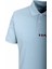 Erkek Polo Yaka Tişört Mavi Pamuk Slim Fit Ribanalı Kol Nakışlı T-Shirt Ncs Jeans 1169 5