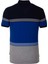 Erkek Polo Yaka Tişört Mavi Pamuk Slim Fit Ribanalı Kol Jakarlı T-Shirt Jeans 1145 4