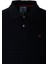 Erkek Polo Yaka Tişört Lacivert Dokulu Pamuk Slim Fit Ribanalı Kol T-Shirt Ncs Jeans 1152 2