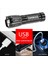 Süper Parlak USB Şarj Edilebilir El Feneri Cob LED Su Geçirmez Işık Açık Kamp Yürüyüş Bisiklet Için 3 Mod El Feneri (Yurt Dışından) 4