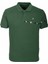 Erkek Polo Yaka Tişört Koyu Yeşil Pamuk Slim Fit Ribanalı Kol Nakışlı T-Shirt Ncs Jeans 1169 1