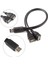 USB 2.0 A Erkek - 2 Çift Çift USB Dişi Splitter Kablo Uzatma Hub Şarj Cihazı Sync D #78970 (Yurt Dışından) 1