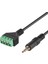 3.5mm Trrs Stereo 4 Kutuplu Altın Kaplama Erkek Fiş 4pin Av Vida Ses Video Kalkanı 30 cm Balun Terminal Konnektörü Adaptör Kablosu (Yurt Dışından) 3