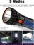 1000 Lümen 9 LED Güneş Enerjili El Feneri, Acil Durum Strobe Işık 1200 Mah Pil Kaynağı Hızlı Şarj USB Şarj Kablosu (Yurt Dışından) 5