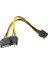 20 cm Çift 15PIN Sata Erkek Pcı-E 8pin Erkek Ekran Kartı Güç Kablo Kordonu Pcıe Pcı Express Grafik Kartı Bilgisayar Masaüstü Için (Yurt Dışından) 1