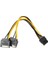 20 cm Çift 15PIN Sata Erkek Pcı-E 8pin Erkek Ekran Kartı Güç Kablo Kordonu Pcıe Pcı Express Grafik Kartı Bilgisayar Masaüstü Için (Yurt Dışından) 5