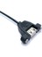 USB 2.0 A Erkek 90 Derece Sağ Açılı Kadın Uzatma Konnektör Kablosu Panel Montaj Deliği ile USB Erkek Dişi Kablo 25 cm (Yurt Dışından) 3