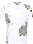 Erkek Polo Yaka Tişört Beyaz Pamuk Slim Fit Ribana'lı Kol Floral Desenli T-Shirt Ncs Jeans 1189 1