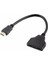 1080P V1.4 Erkek Çift Dişi Adaptör Kablosu 1 In 2 Out Dönüştürücü Bağlantı Kablosu Kablosu HDMI Uyumlu 2 Çift Bağlantı Noktalı Y Splitter (Yurt Dışından) 3