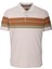 Erkek Polo Yaka Tişört Bej Pamuk Slim Fit Ribanalı Kol Çizgili T-Shirt Ncs Jeans 1167 1